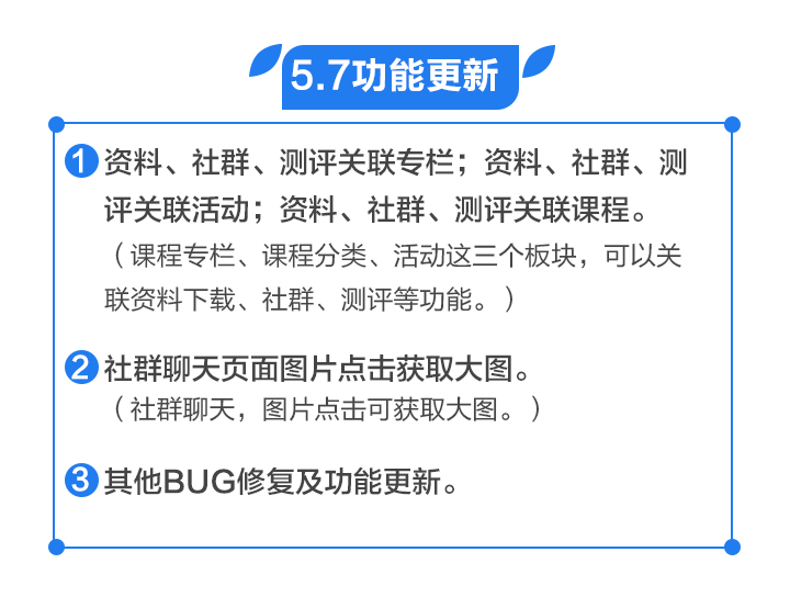功能更新丨資料、社群、測(cè)評(píng)關(guān)聯(lián)專(zhuān)欄、社群聊天頁(yè)面圖片獲取大圖等